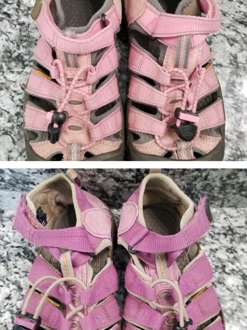 Two pair of girls Keen sandals size 2